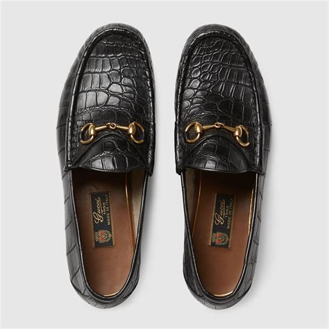 gucci 1953 horsebit loafer ebay|Gucci crocodile loafer.